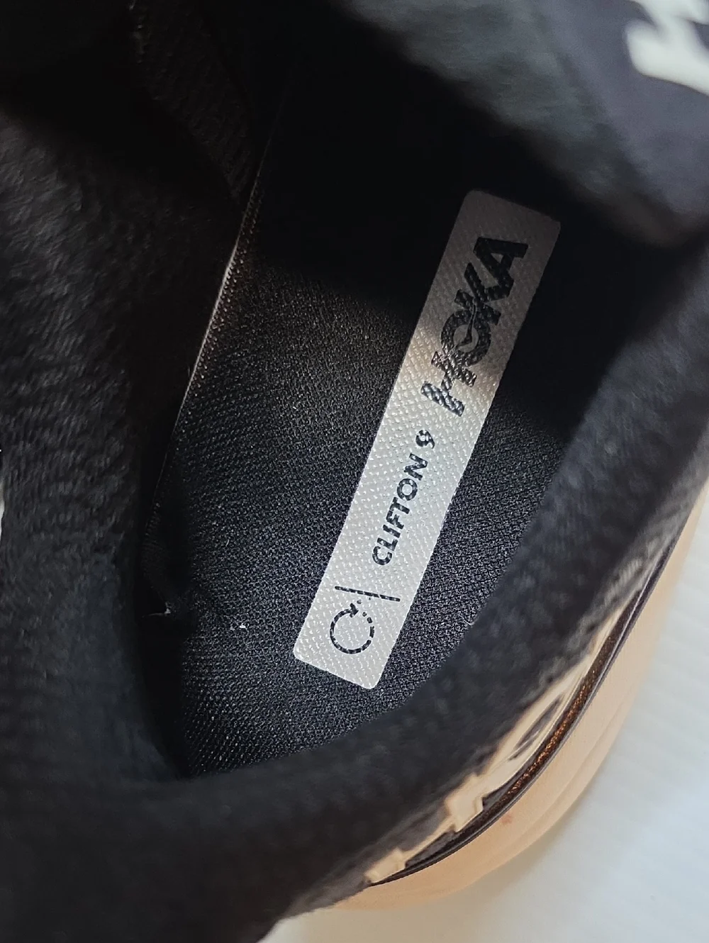 Hoka Clifton 9 Womens 9.5B Black Running Shoes with White Accents No Box - Picture 9 of 15